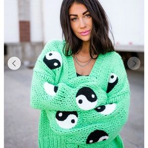 Chunky hand knit sweater!Worn once.Perfect condition just not my style anymore.